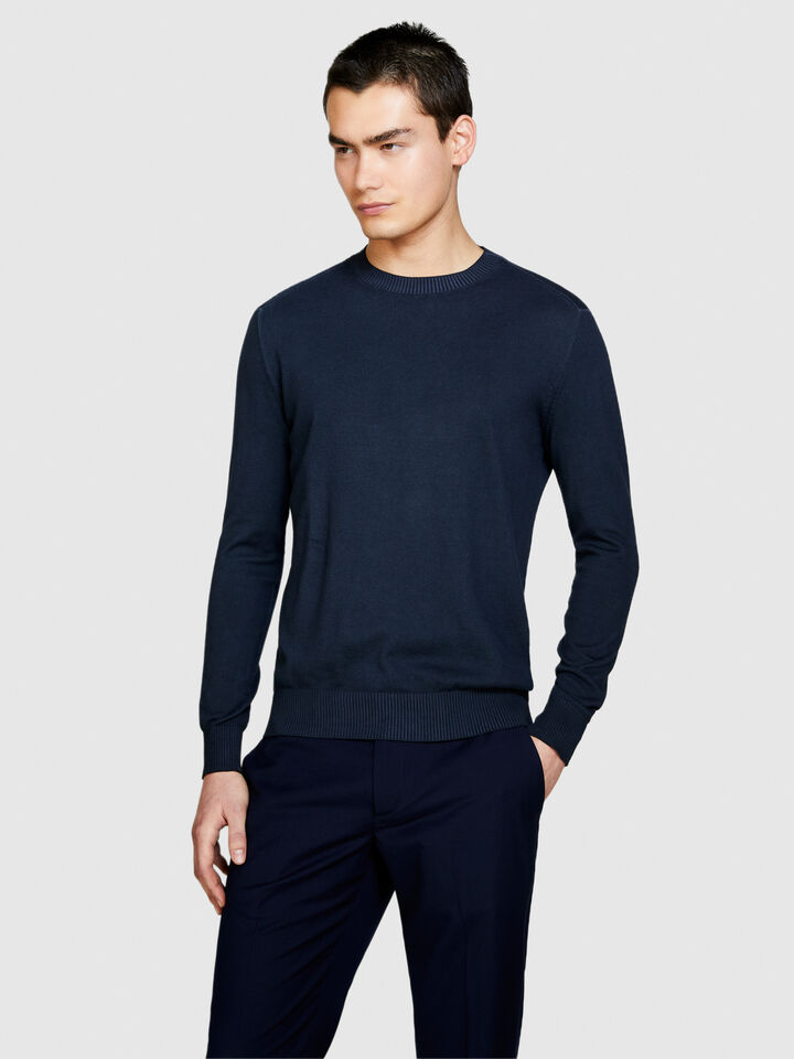 Ombre sweater - men's crew neck sweaters - Dark Blue | Sisley image number 4